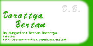 dorottya bertan business card